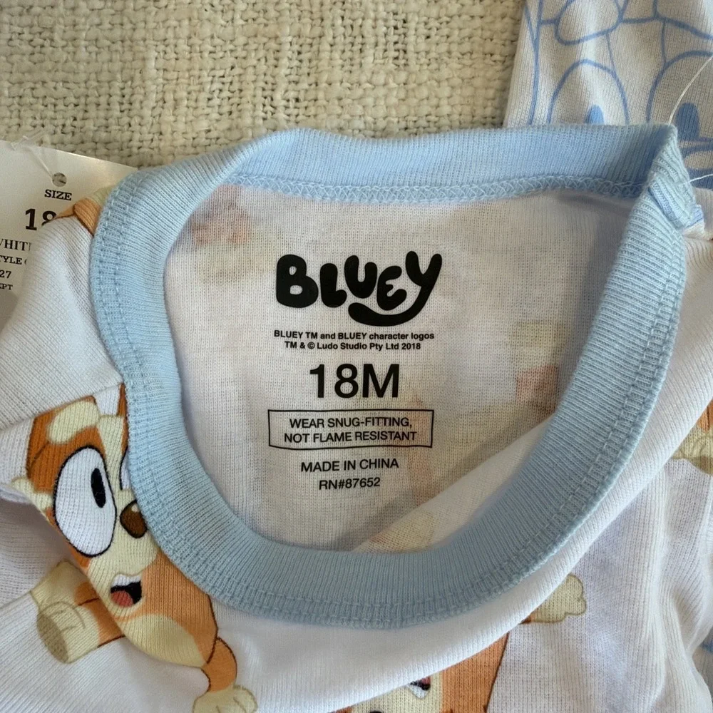 NWT Double Set Bluey Pajamas Size 18 Months